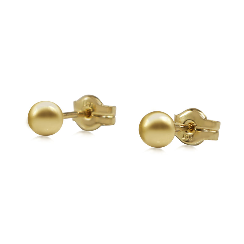 9ct Yellow Gold 3.9mm Ball Stud Earrings