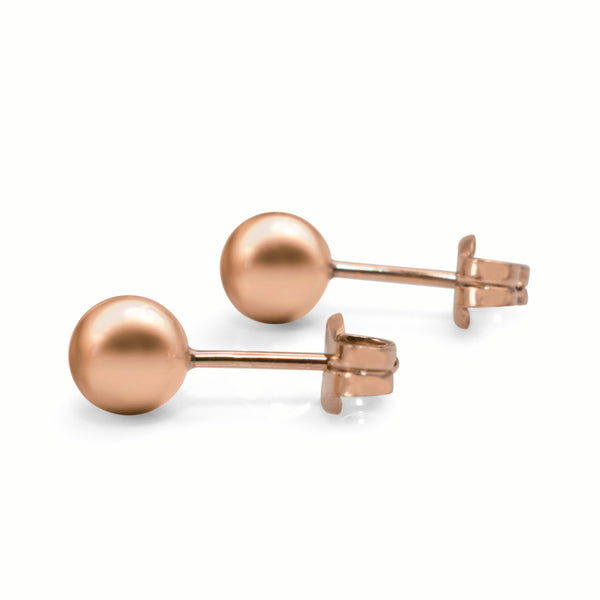 9ct Rose Gold 5.8mm Ball Stud Earrings