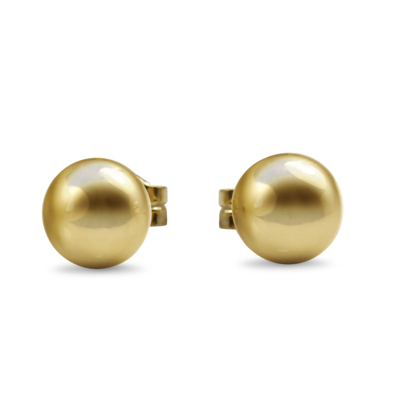 9ct Yellow Gold 5.7mm Button Stud Earrings