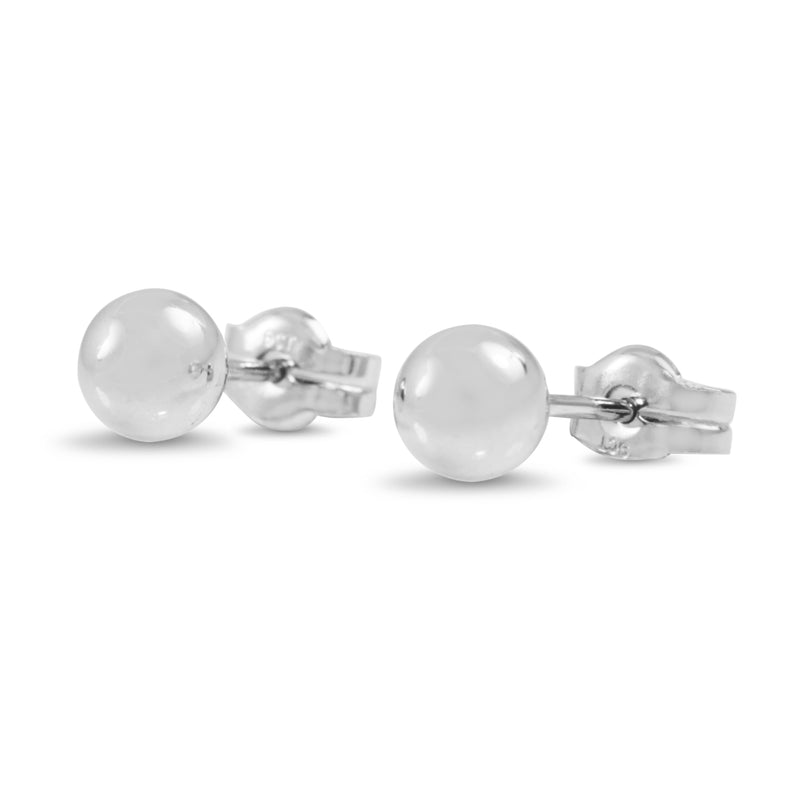 9ct White Gold 4.8mm Ball Stud Earrings