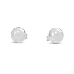 9ct White Gold 6mm Ball Stud Earrings