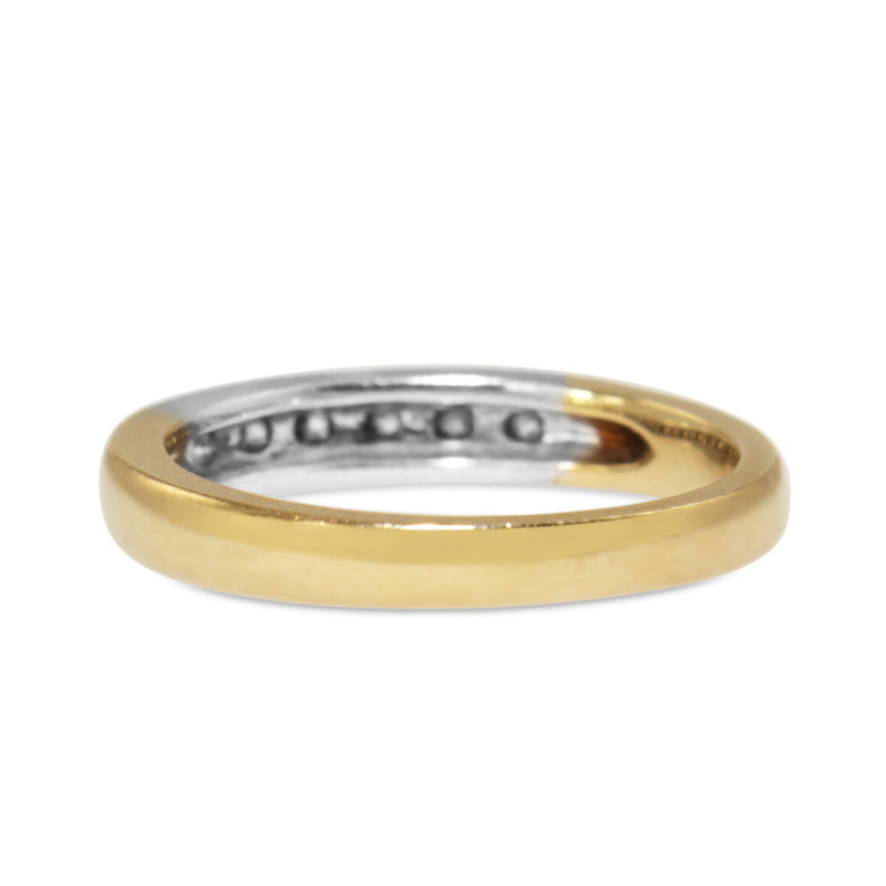 9ct Yellow and White Gold Diamond Band