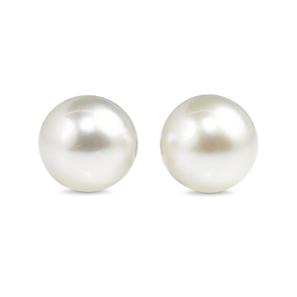 18ct White Gold 9.5mm South Sea Pearl Stud Earrings