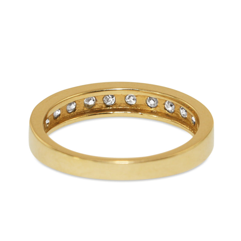 14ct Yellow and White Gold Diamond Band Ring