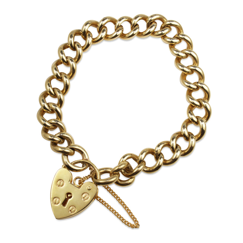 9ct Yellow Gold Solid Curb Link Bracelet