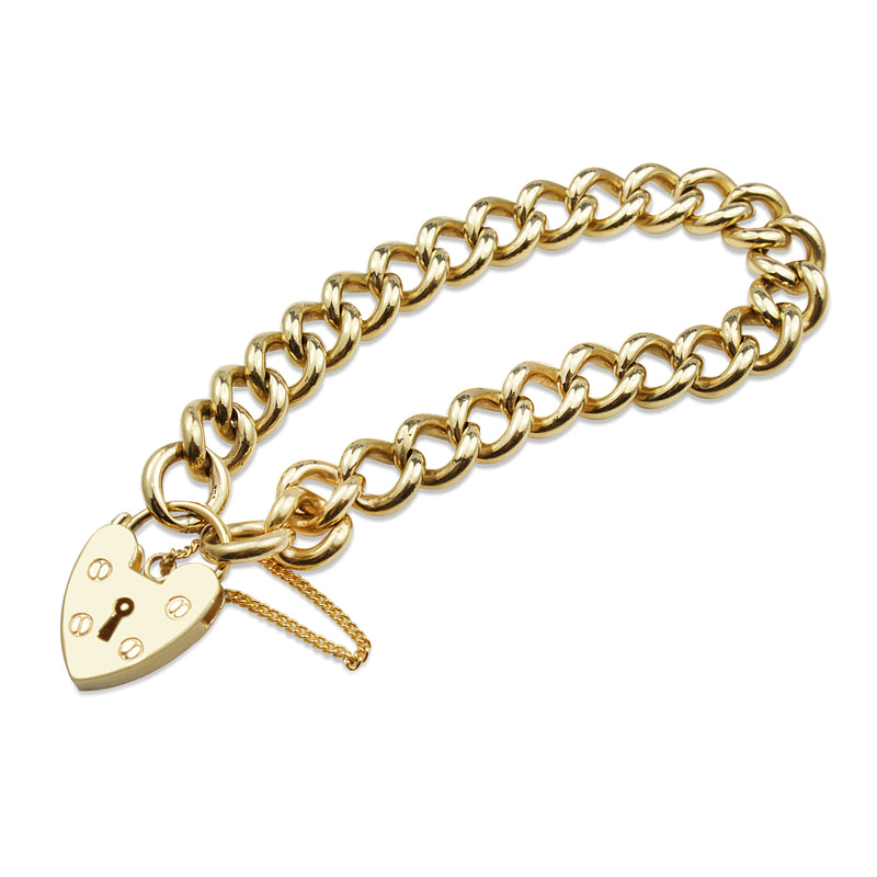 9ct Yellow Gold Solid Curb Link Bracelet