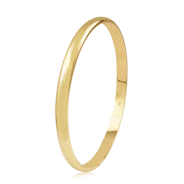 9ct Yellow Gold Solid Round Bangle