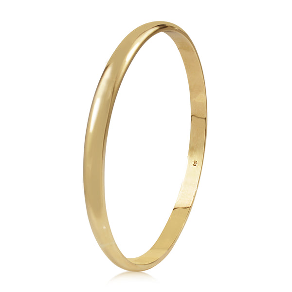 9ct Yellow Gold Solid Round Bangle