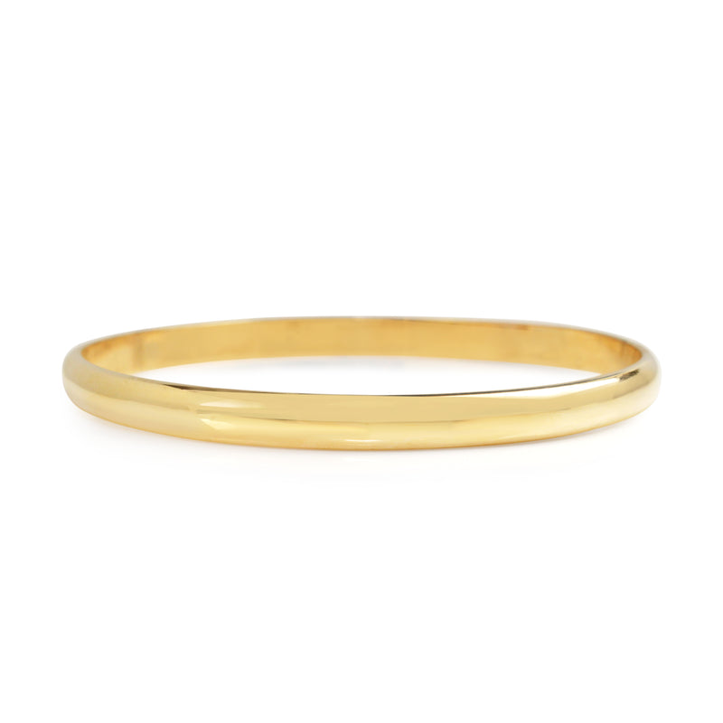 9ct Yellow Gold Solid Round Bangle