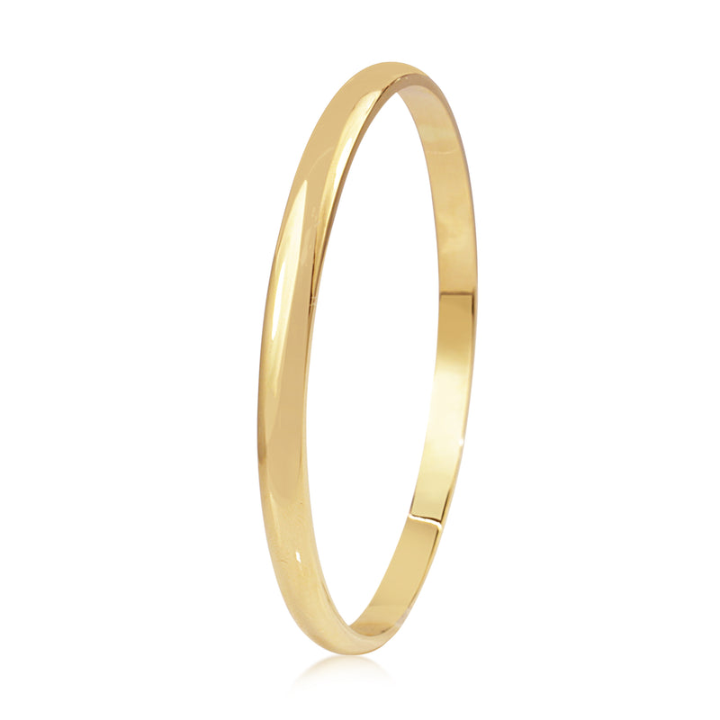 18ct Yellow Gold Solid Round Bangle
