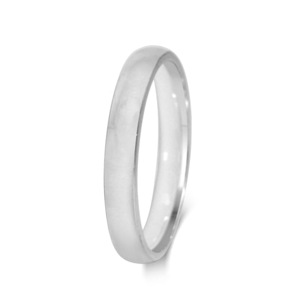 18ct White Gold Plain 2.7mm Band Ring