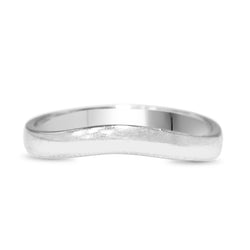 18ct White Gold 2.9mm Curved Band Ring