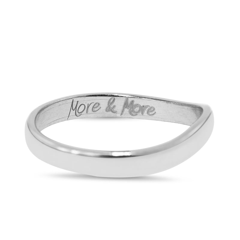 18ct White Gold 2.9mm Curved Band Ring