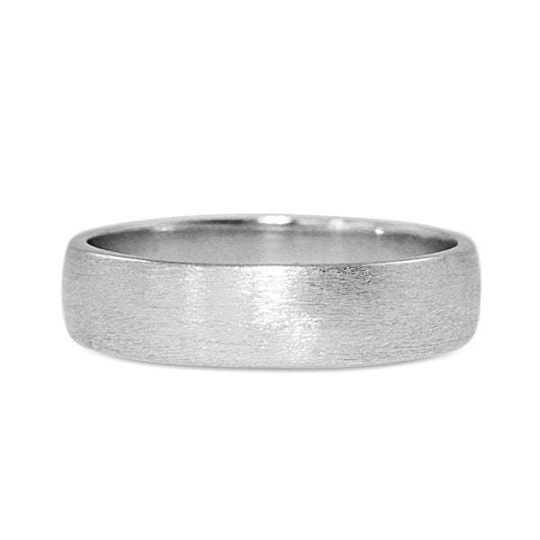 Platinum Matte Finish 5mm Band Ring