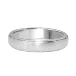 Platinum Matte Finish 3.95mm Band Ring