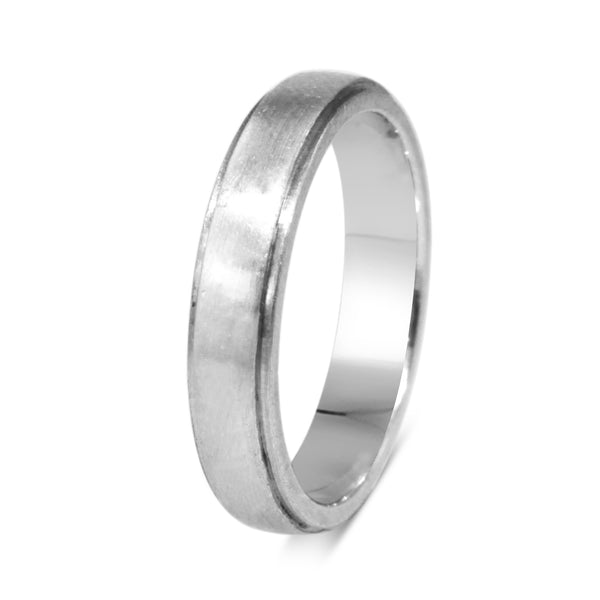 Platinum Matte Finish 3.95mm Band Ring