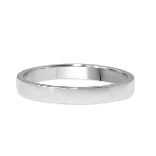 Platinum Plain Flat 2.6mm Band Ring