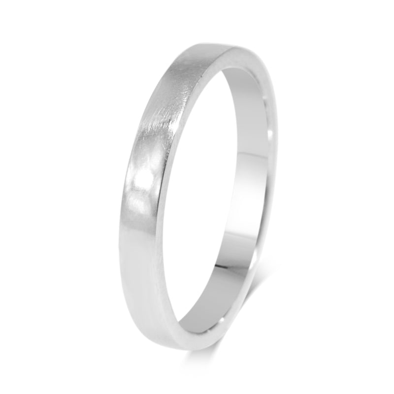 Platinum Plain Flat 2.6mm Band Ring