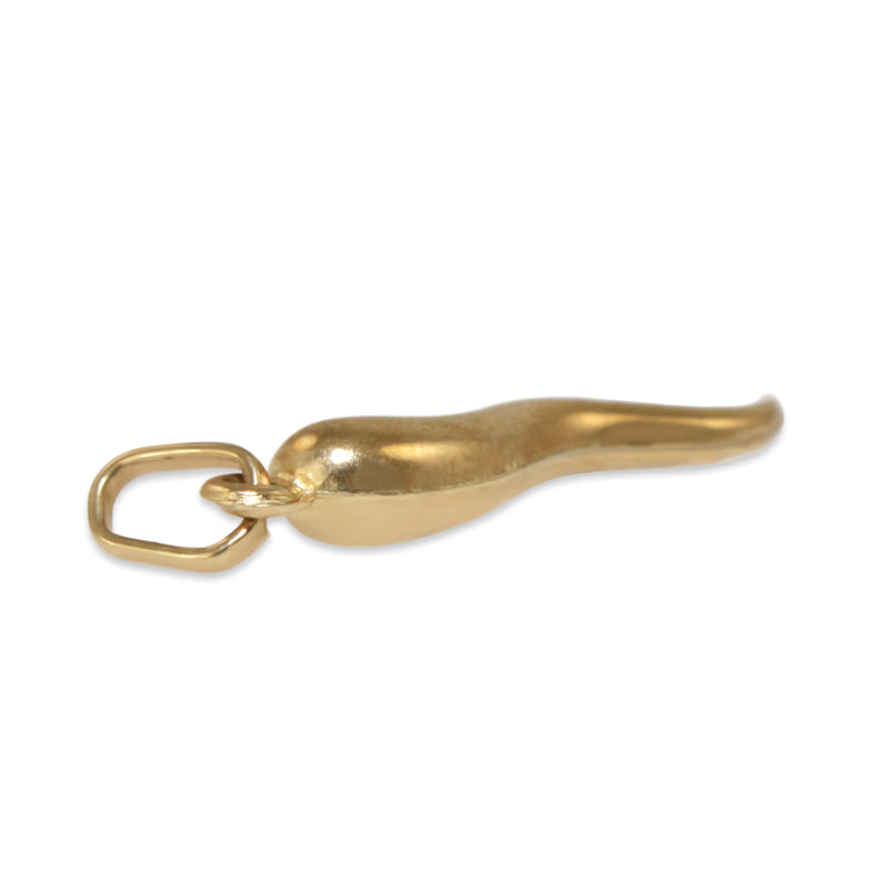 9ct Yellow Gold Italian Horn Charm Pendant