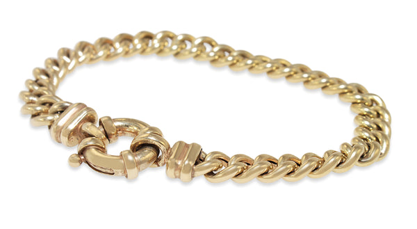 9ct Yellow Gold Curb Link Bracelet with Bolt Clasp