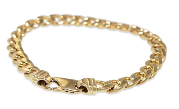 9ct Yellow Gold Flat Curb Link Bracelet