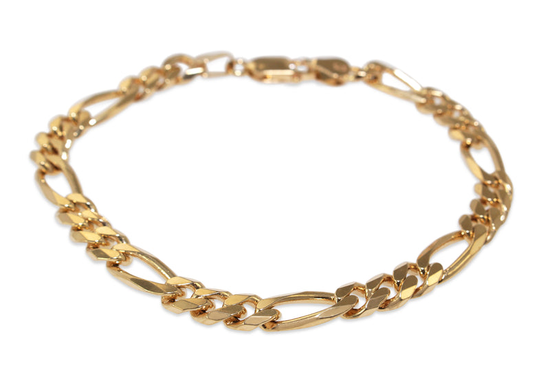 9ct Yellow Gold Flat Fancy Curb Link Bracelet