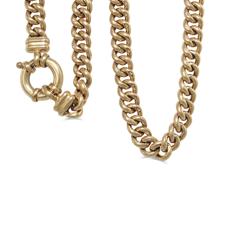 9ct Yellow Gold Curb Link Chain Necklace