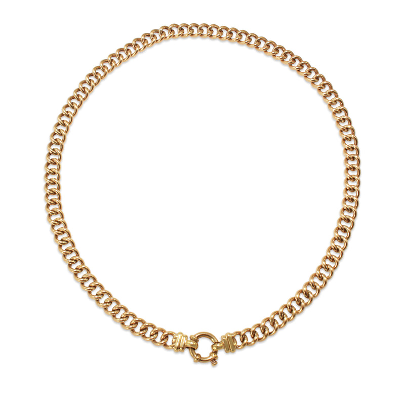 9ct Yellow Gold Curb Link Chain Necklace