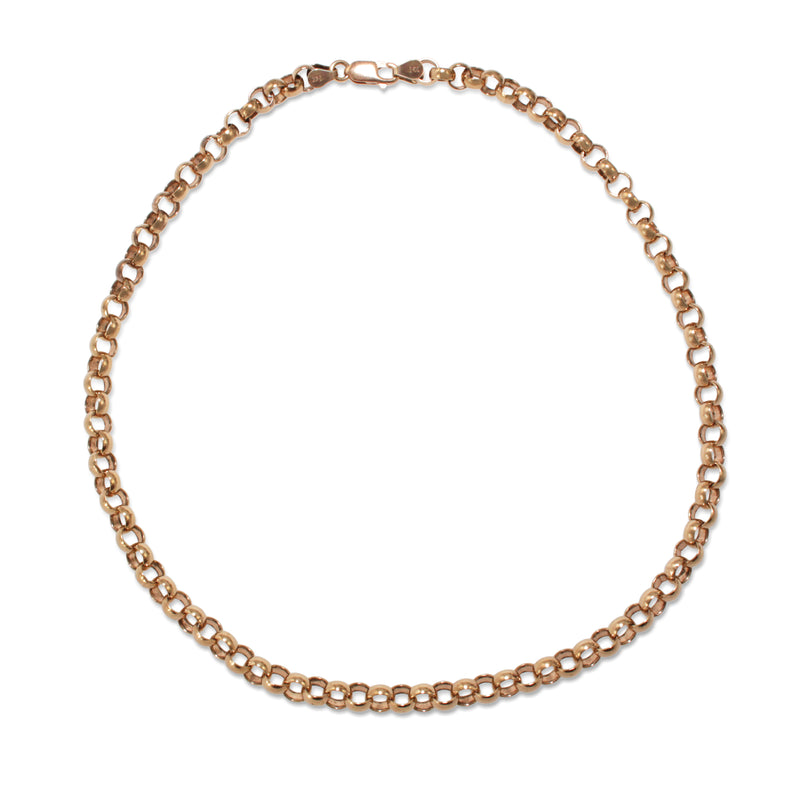 9ct Rose Gold Estate Belcher Link Necklace