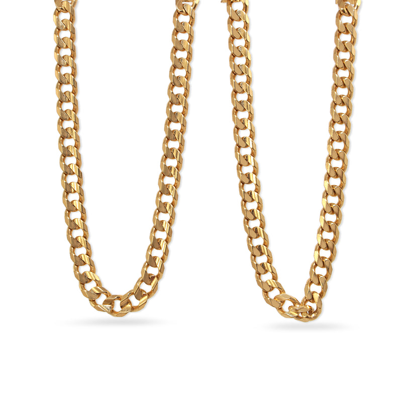 9ct Yellow Gold Flat Curb Link Necklace