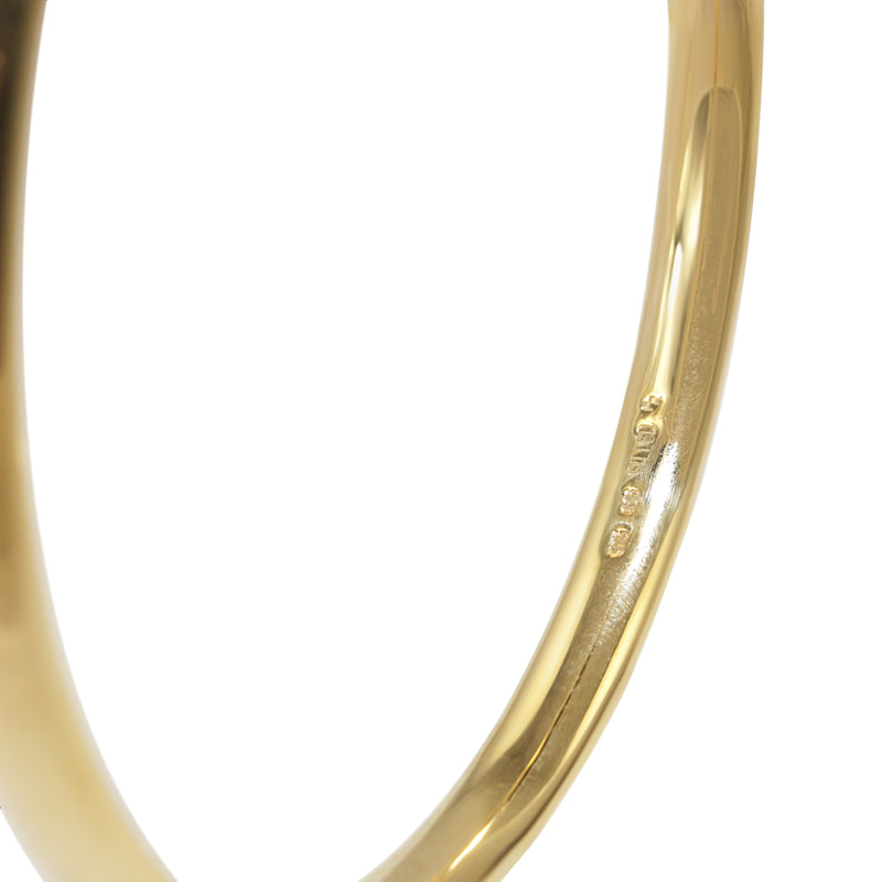 9ct Yellow Gold and Silver Filled Round Bangle