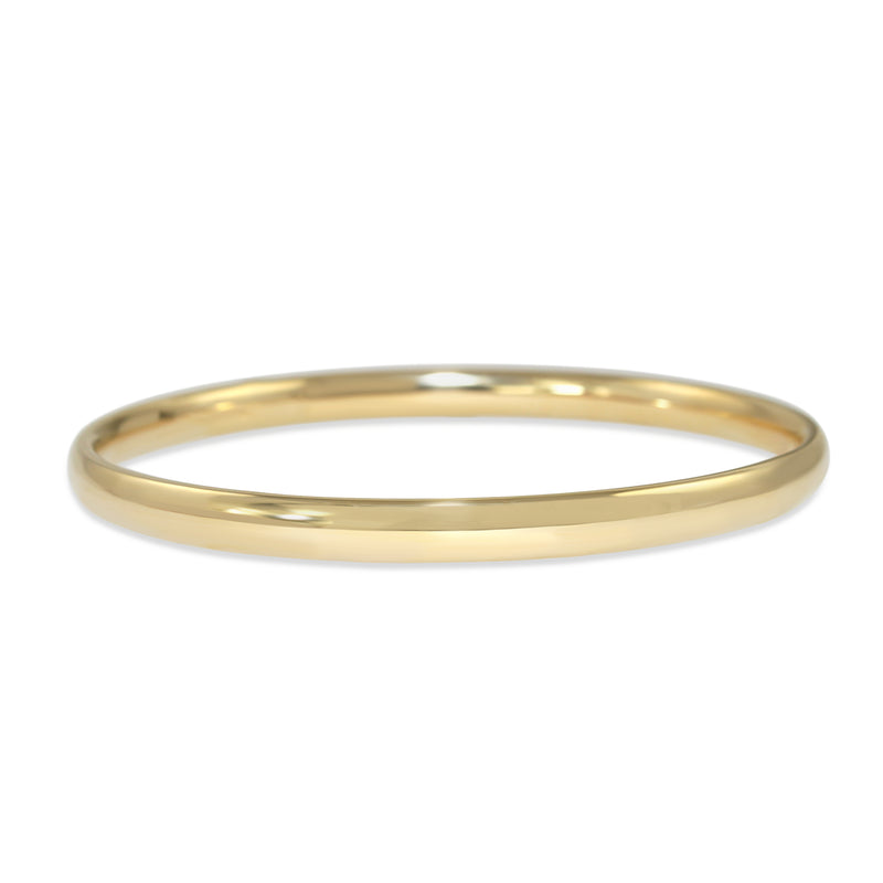 9ct Yellow Gold and Silver Filled Round Bangle