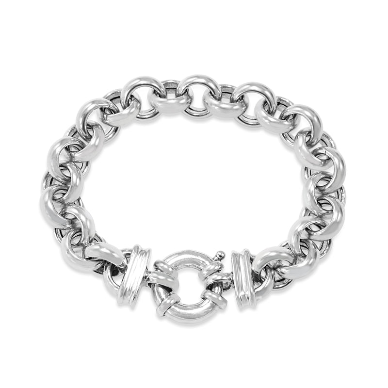 Sterling Silver Belcher Link Bracelet with Bolt Clasp