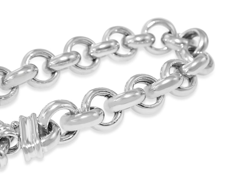 Sterling Silver Belcher Link Bracelet with Bolt Clasp