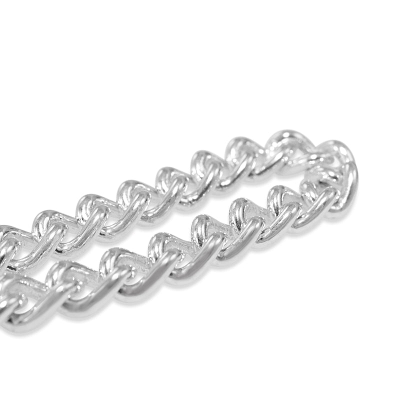 Sterling Silver Curb Link Bracelet With Padlock Clasp