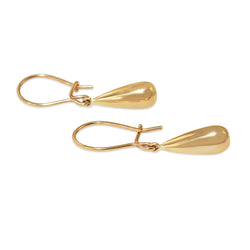 9ct Yellow Gold Tear Drop Earrings