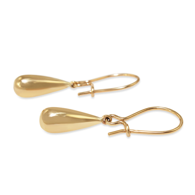 9ct Yellow Gold Tear Drop Earrings