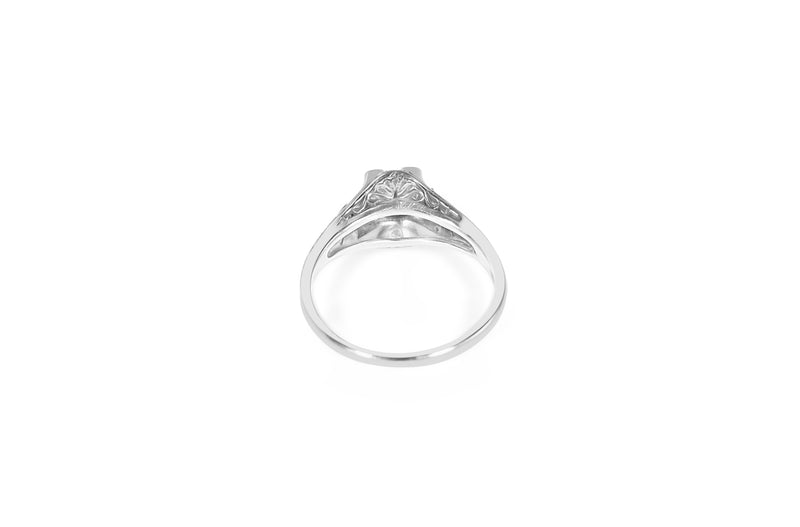 Platinum Art Deco Old Cut Diamond Ring