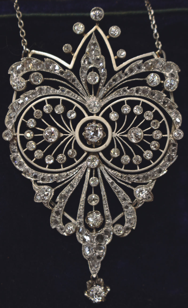 Platinum Antique Diamond Necklace